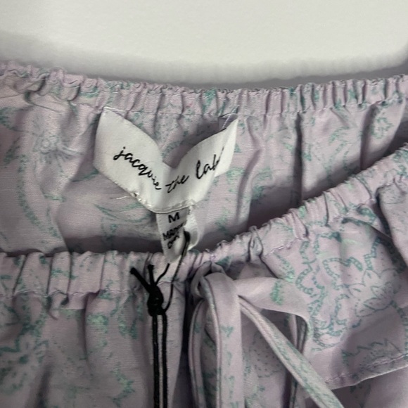 💜Jacquie The Label Floral Square Neck Smocked Waist Long Sleeve Blouse size M - Picture 4 of 6